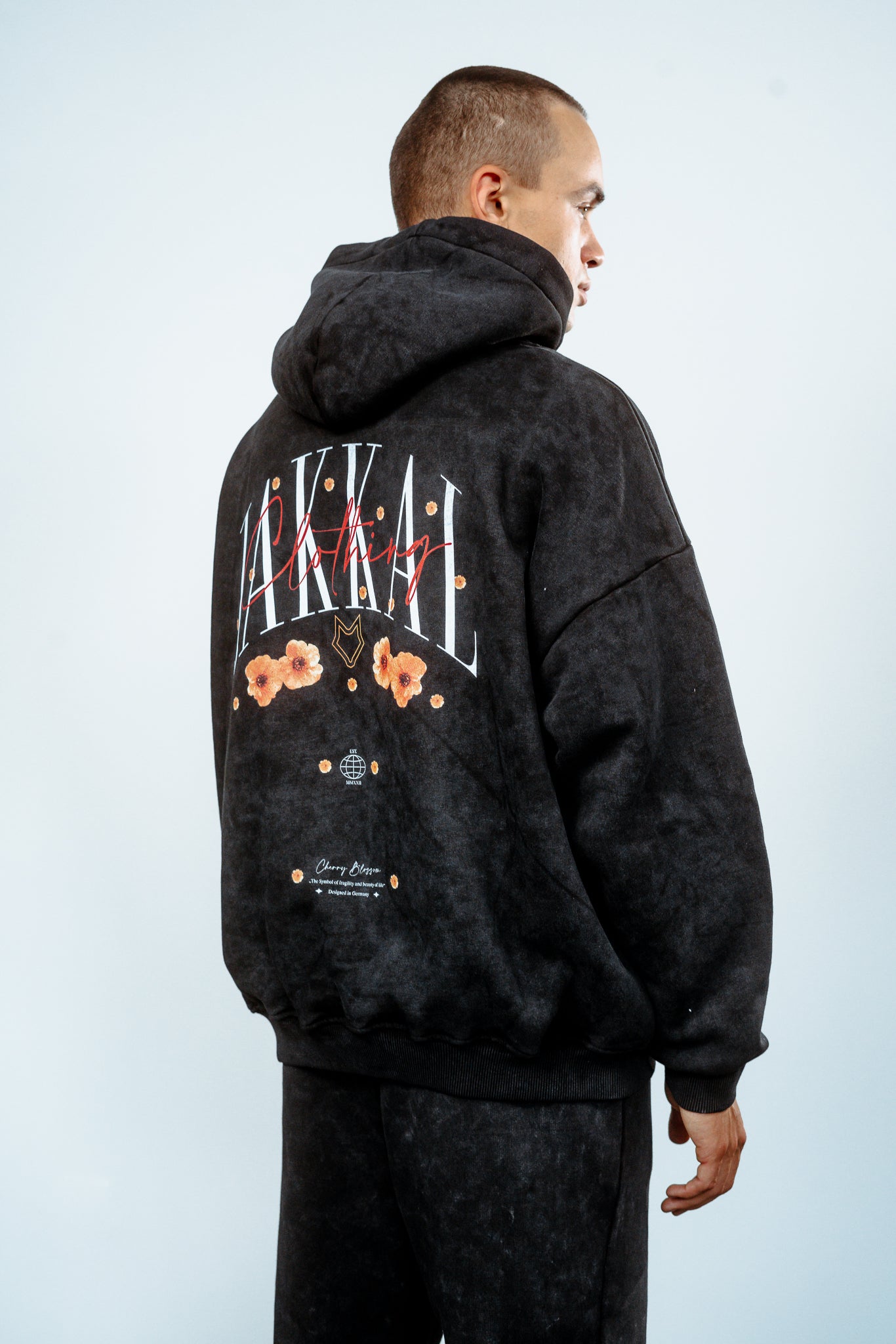 Cherry Blossom Hoodie Black