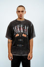 Cherry Blossom Washed Black-Tee - jakkalclo